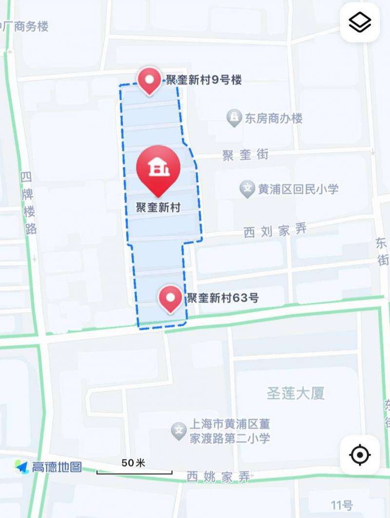 上海 黄埔 百度地图导航到聚奎